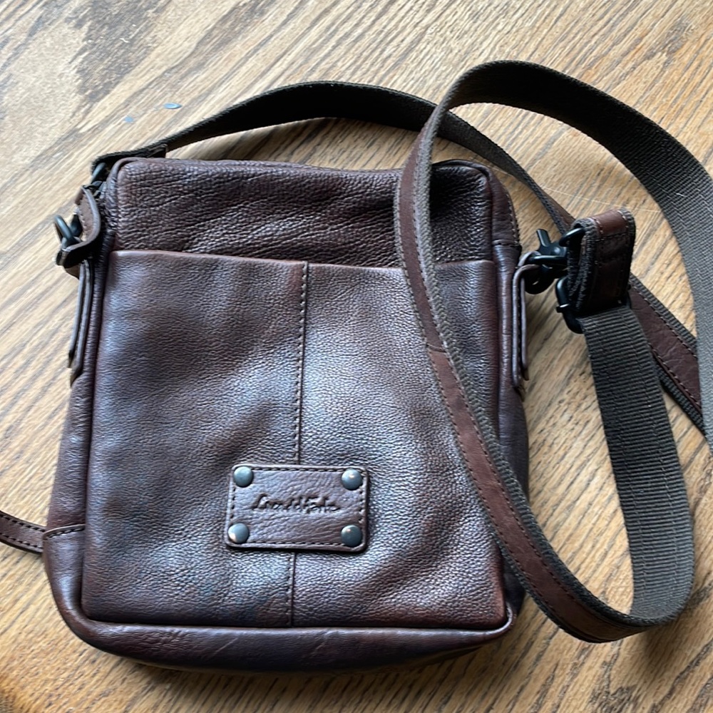 Luca Del Forte brown leather bag
